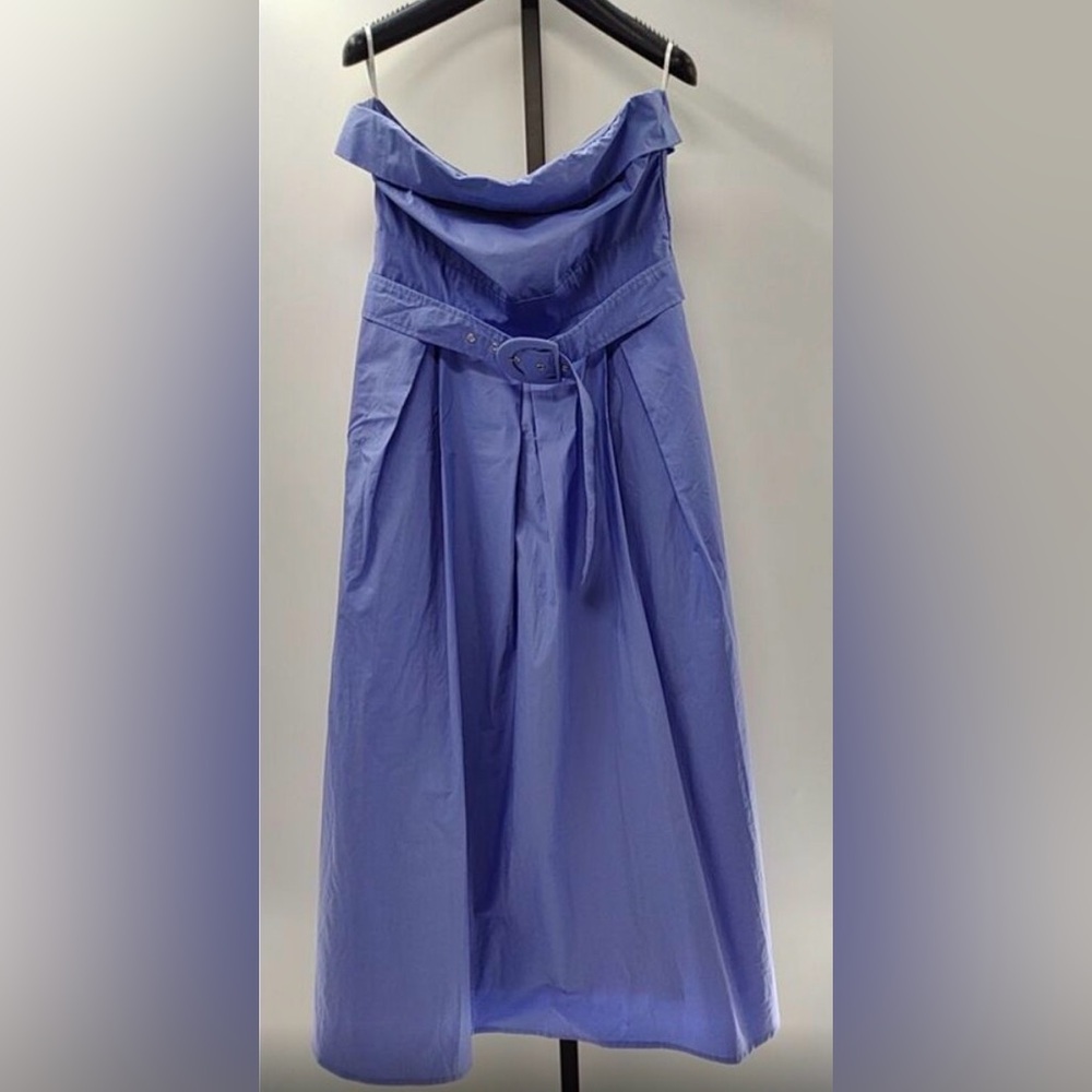 Lulu's Trendsetting Choice Periwinkle Strapless Midi Dress With Pockets (NWT) - Picture 5 of 8
